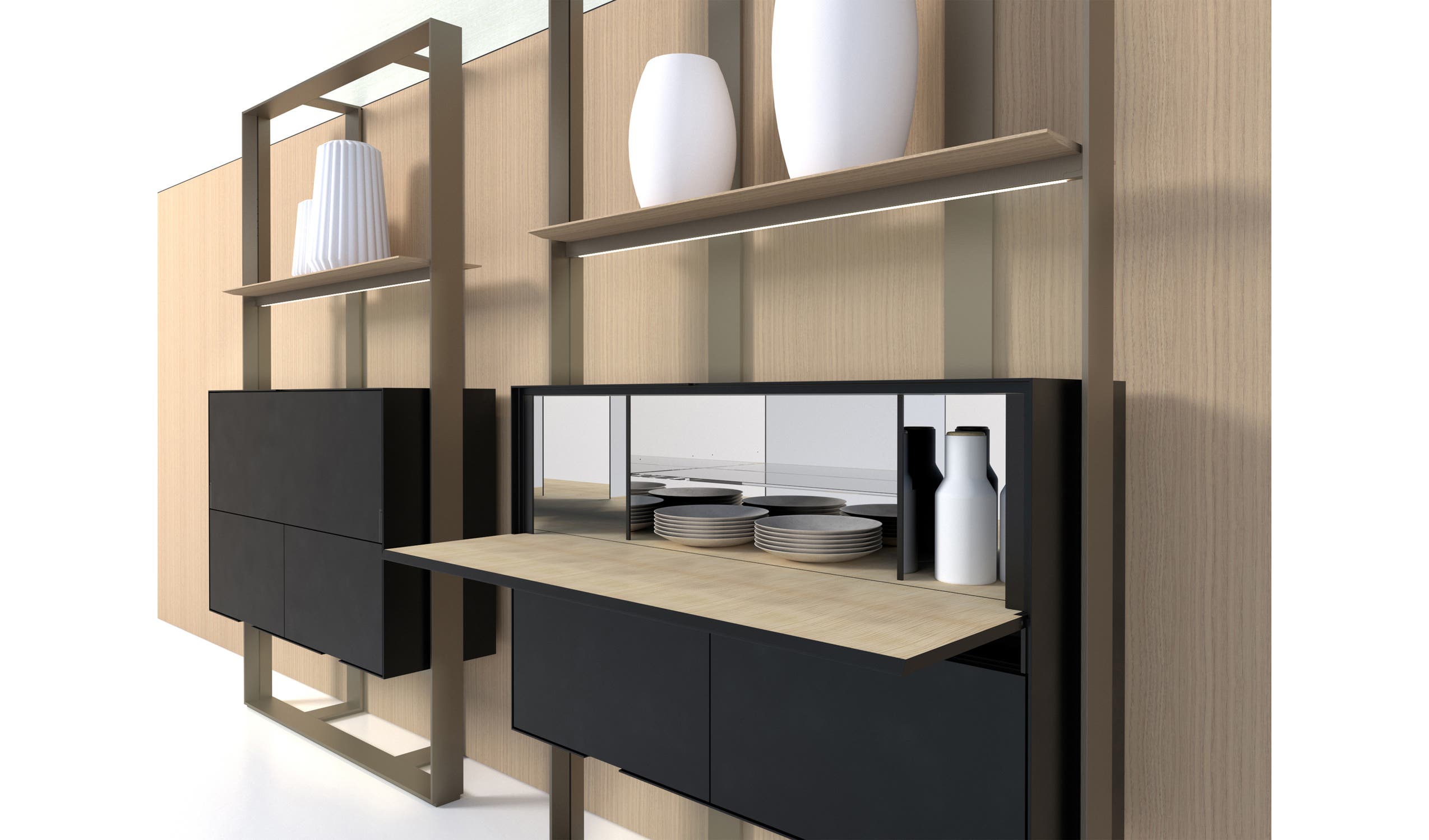 Flat.C Frame — итальянская мебель B&B Italia — Гостинные системы