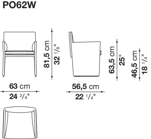 Размер PO62W