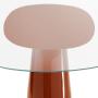 Transparent extra light glass with clay serigraphy